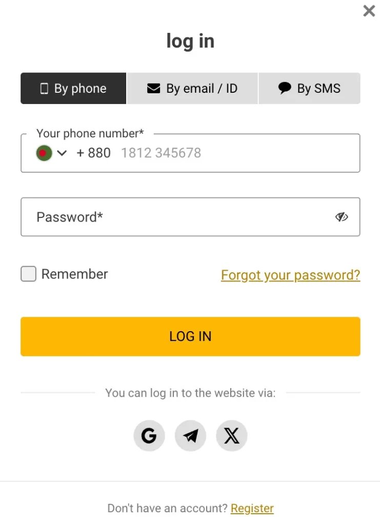 login